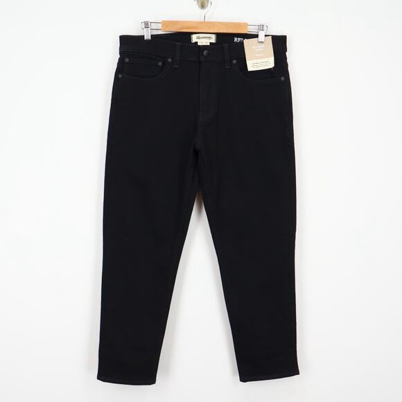 Madewell Mens Relaxed Taper Flex Denim Jean Black Size 33x30 NWT - Picture 2 of 9